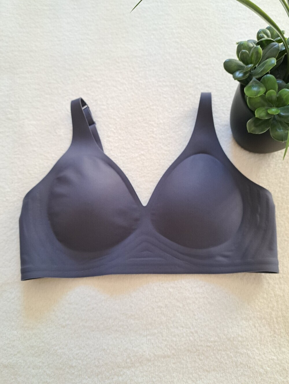 Buffalo David Bitton Seamless Blue Wireless Bra Women's Size Medium Adjustable